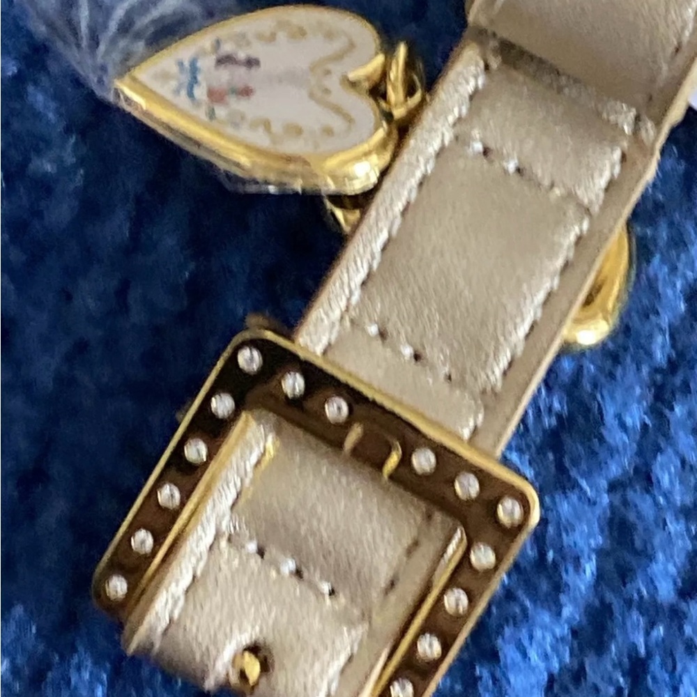 Disney Parks Disney Tails. Marie Aristocat Charm Gold  Jeweled Collar Dog M - Picture 4 of 9
